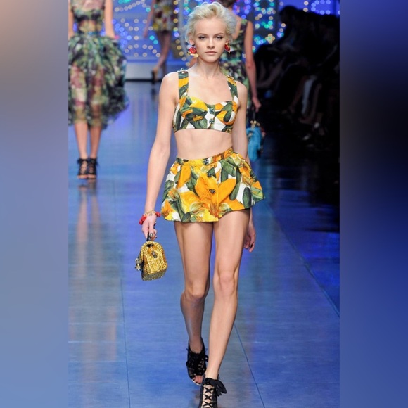 DOLCE & GABBANA Metallic Woven Raffia Bag Gold 2022 with COA spring fashion week - Picture 3 of 17